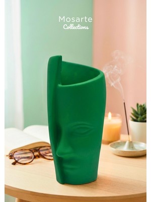 Mosarte Tek Yüz Formlu Dekoratif Vazo / Heykel