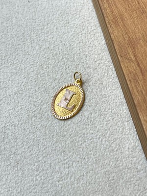 Rupen Kraft 14 Ayar Altın Oval Harf L Kolye Ucu Altın Oval L Harfi Kolye Ucu Altın Harf Altın Uç