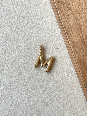 Rupen Kraft 14 Ayar Altın Balon Harf M Kolye Ucu Altın Balon M Harfi Altın Kolye Ucu Altın Harf