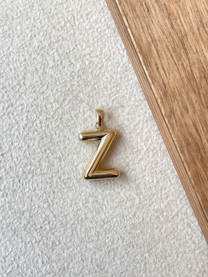 Rupen Kraft 14 Ayar Altın Balon Harf Z Kolye Ucu Altın Balon Z Harfi Altın Kolye Ucu Altın Harf