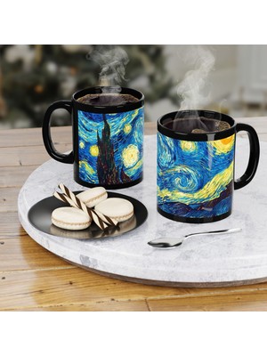 Masiem Van Gogh Yıldızlı Gece Baskılı Kupa