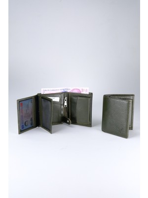 Boleine Erkek Deri Cüzdan Pontos BL2004 Yeşil