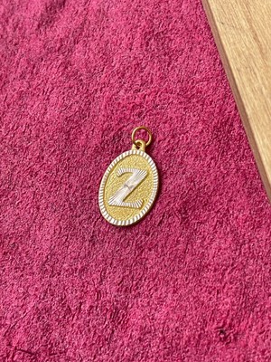 Rupen Kraft 14 Ayar Altın Oval Harf Z Kolye Ucu Altın Oval Z Harfi Kolye Ucu Altın Harf Altın Uç