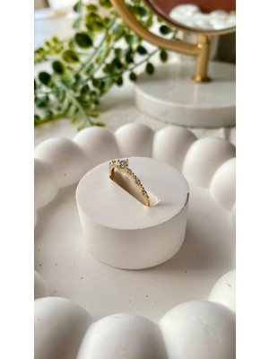 Vıp 14K Xuping Tektaş Çiçek Laressa Yüzük