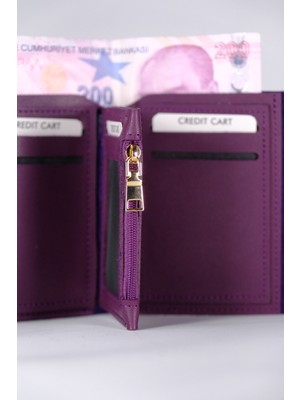 Boleine Kadın Orta Boy Cüzdan Hera BL2001 Mürdüm