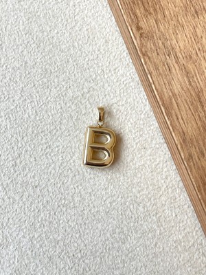 Rupen Kraft 14 Ayar Altın Balon Harf B Kolye Ucu Altın Balon B Harfi Altın Kolye Ucu Altın Harf