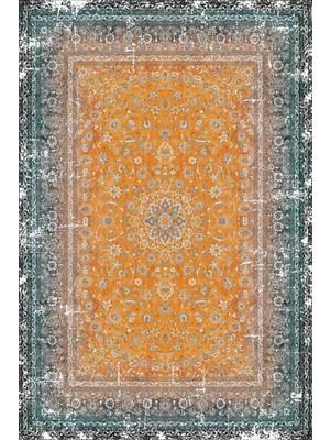 Kilim Home Mars 2186 Eskitme Desenli Yıkanabilir Kaymaz Tabanlı Salon Halısı, Koridor ve Mutfak Halısı