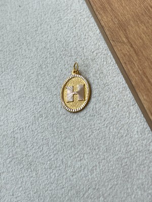 Rupen Kraft 14 Ayar Altın Oval Harf H Kolye Ucu Altın Oval H Harfi Kolye Ucu Altın Harf Altın Uç