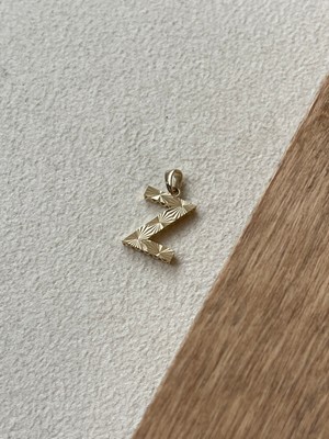 Rupen Kraft 14 Ayar Gramajlı Altın Kolye Ucu Füzyon 3 Boyutlu Z Harfi Altın Kolye Ucu