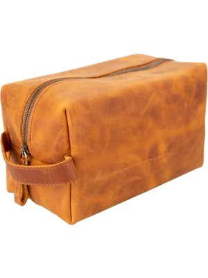 Flamex Deri Bakım ve Seyahat Çantası, x Beden, Antik Karamel Renk