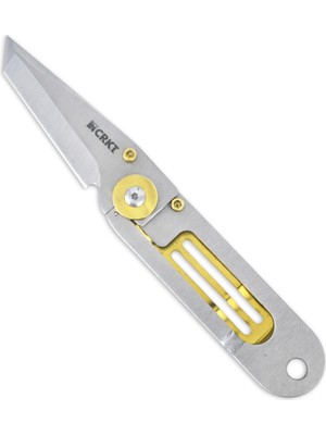 CRKT K.I.S.S. Gold Polat Çakı Paslanmaz Çelik, Tanto Bıçak, EDC Çakı, Kamp Bıçağı