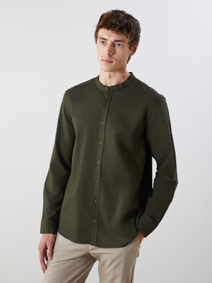 Lc Waikiki Yeni Sezon Regular Fit Uzun Kollu Keten Karışımlı Erkek Gömlek