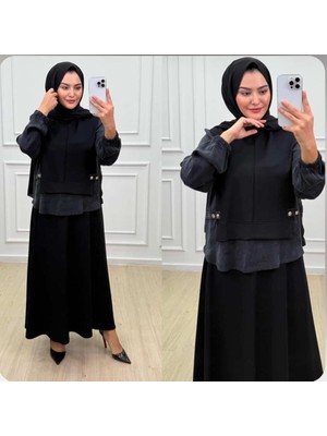 Marka Ipek Kupra Kumaş Etekli Tesettür Dest Takım