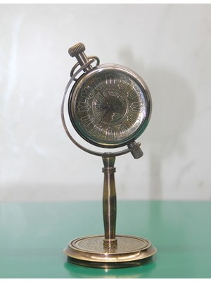 Flamex Masa Üstü Pirinç Saat Model 6