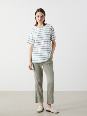 Lc Waikiki Yeni Sezon Beli Lastikli Dokulu Kadın Pantolon