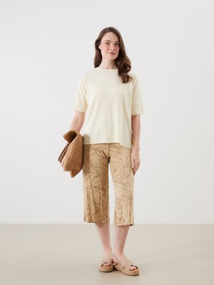 Lc Waikiki Yeni Sezon Beli Lastikli Desenli Kadın Kapri