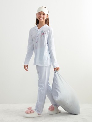 Lc Waikiki Yeni Sezon Gömlek Yaka Kız Çocuk Pijama Takımı