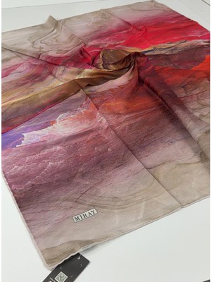 Miray Nevada Büyük Boy Organik Pamuk Eşarp - 120 x 120 - 06252 02