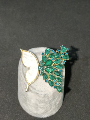 Vulwox Yeşil Kelebek Broş