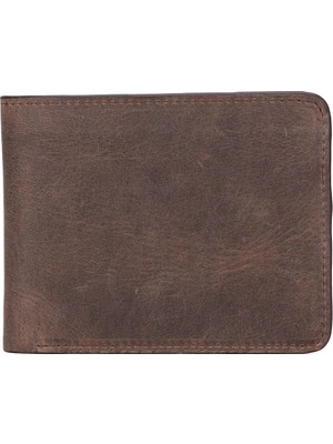 Flamex Pier Deri Erkek Cüzdan Koyu Kahve