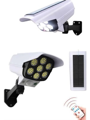 Flamex Solar Bahçe Lambası Uzaktan Kumandalı Kamera Görünümlü Hareket Sensörlü