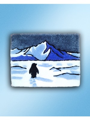 Mudi Rug Art Nihilist Penguen El Yapımı Tufting Halısı