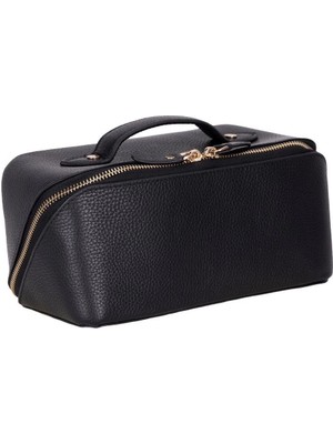 Flamex Ella Kadın Seyahat Kozmetik Bakım Makyaj Çantası Organizer Siyah