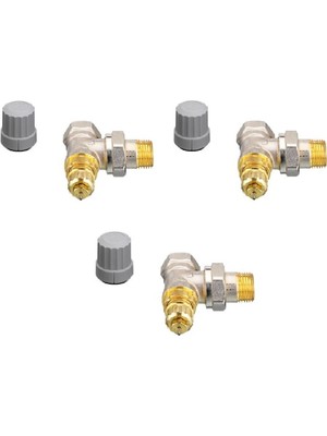 Normadia 3'lü Ekonomik DN15 Termostatik Radyatör Vanası Köşe Seti