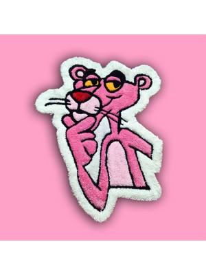 Mudi Rug Art Pembe Panter El Yapımı Tufting Halısı