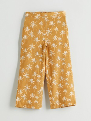 Lc Waikiki Yeni Sezon Beli Lastikli Keten Karışımlı Kız Çocuk Pantolon