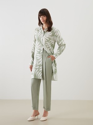 Lc Waikiki Yeni Sezon Beli Lastikli Kadın Pileli Pantolon