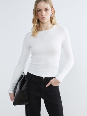 Lc Waikiki Yeni Sezon Bisiklet Yaka Fitilli Kadın Body