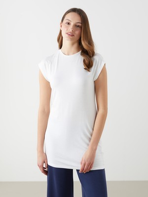 Lc Waikiki Yeni Sezon Bisiklet Yaka Kadın Tişört