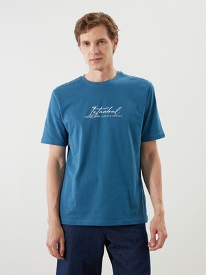 Lc Waikiki Yeni Sezon Bisiklet Yaka Istanbul Baskılı Penye Erkek Tişört