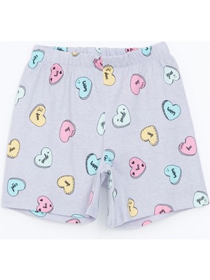 Lc Waikiki Yeni Sezon Beli Lastikli Baskılı Kız Çocuk Pijama Şort