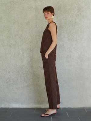 Lc Waikiki Yeni Sezon Beli Lastikli Kendinden Desenli Kadın Pantolon