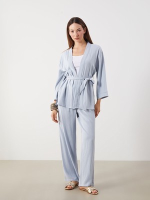 Lc Waikiki Yeni Sezon Beli Lastikli Keten Karışımlı Kadın Pantolon