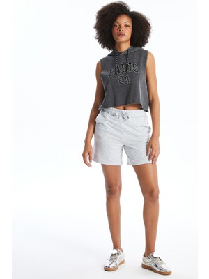 Lc Waikiki Yeni Sezon Kadın Beli Lastikli Düz Şort