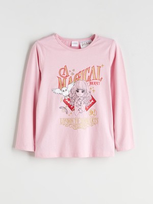 Lc Waikiki Yeni Sezon Bisiklet Yaka Harry Potter Baskılı Kız Çocuk Pijama Üst