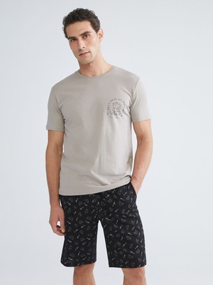 Lc Waikiki Yeni Sezon Standart Kalıp Erkek Şortlu Pijama Takımı