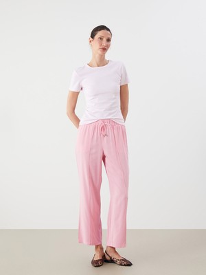 Lc Waikiki Yeni Sezon Beli Lastikli Geniş Paça Kadın Pantolon