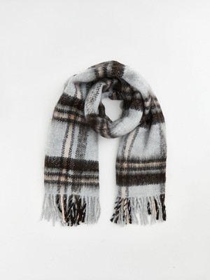 Lc Waikiki Yeni Sezon Püskül Detaylı Ekose Desenli Kadın Atkı