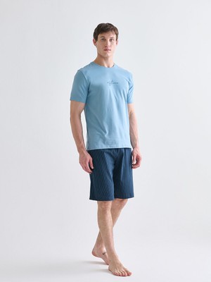 Lc Waikiki Yeni Sezon Standart Kalıp Erkek Şortlu Pijama Takımı