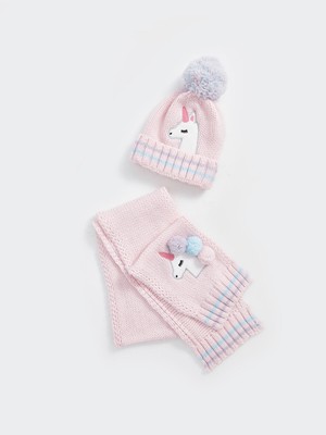 Lc Waikiki Yeni Sezon Nakışlı Kız Çocuk Atkı ve Bere