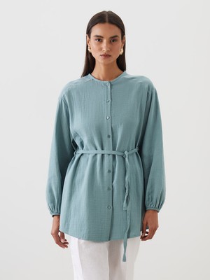 Lc Waikiki Yeni Sezon Bisiklet Yaka Kadın Gömlek Tunik