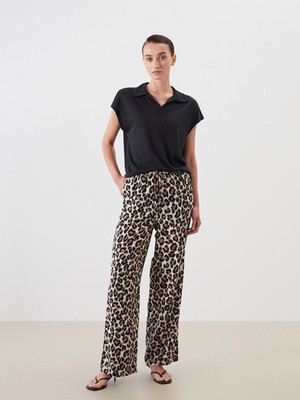 Lc Waikiki Yeni Sezon Beli Lastikli Leopar Desenli Kadın Pantolon