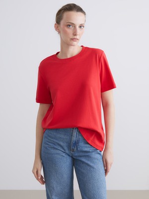 Lc Waikiki Yeni Sezon Bisiklet Yaka Kadın Tişört