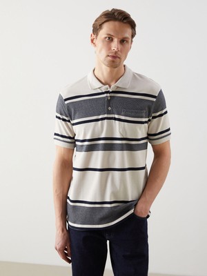 Lc Waikiki Yeni Sezon Polo Yaka Çizgili Erkek Tişört