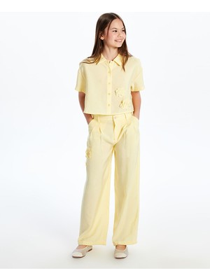 Lc Waikiki Yeni Sezon Wideleg Çiçekli Kız Çocuk Pantolon