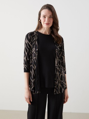 Lc Waikiki Yeni Sezon Bisiklet Yaka Desenli Kadın Bluz